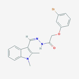 2-(3-bromophenoxy)-N'-[(1,2-dimethyl-1H-indol-3-yl)methylene]acetohydrazide