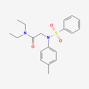 molecular formula C19H24N2O3S B3865834 N~1~,N~1~-diethyl-N~2~-(4-methylphenyl)-N~2~-(phenylsulfonyl)glycinamide 