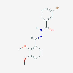 molecular formula C16H15BrN2O3 B3865846 3-bromo-N'-(2,3-dimethoxybenzylidene)benzohydrazide CAS No. 5556-09-2
