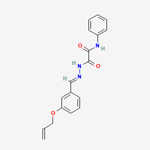 molecular formula C18H17N3O3 B3865849 2-{2-[3-(allyloxy)benzylidene]hydrazino}-2-oxo-N-phenylacetamide 