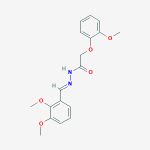 molecular formula C18H20N2O5 B386585 N'-(2,3-dimethoxybenzylidene)-2-(2-methoxyphenoxy)acetohydrazide 