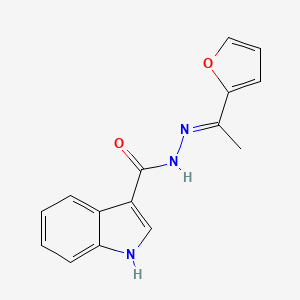 molecular formula C15H13N3O2 B3865856 N'-[1-(2-furyl)ethylidene]-1H-indole-3-carbohydrazide 