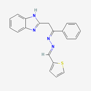 molecular formula C20H16N4S B3865859 2-thiophenecarbaldehyde [2-(1H-benzimidazol-2-yl)-1-phenylethylidene]hydrazone 