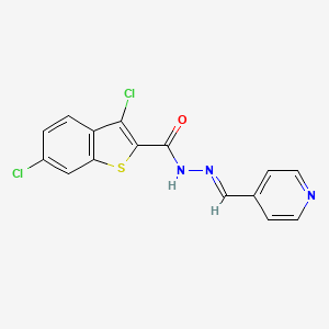 3,6-dichloro-N'-(4-pyridinylmethylene)-1-benzothiophene-2-carbohydrazide