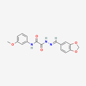 molecular formula C17H15N3O5 B3865902 2-[2-(1,3-benzodioxol-5-ylmethylene)hydrazino]-N-(3-methoxyphenyl)-2-oxoacetamide CAS No. 352012-77-2