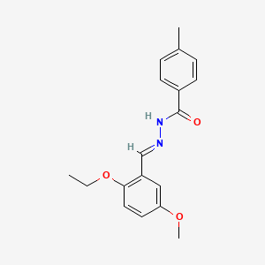 molecular formula C18H20N2O3 B3865936 N'-(2-ethoxy-5-methoxybenzylidene)-4-methylbenzohydrazide 