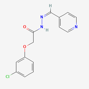 molecular formula C14H12ClN3O2 B3865961 2-(3-chlorophenoxy)-N'-(4-pyridinylmethylene)acetohydrazide 