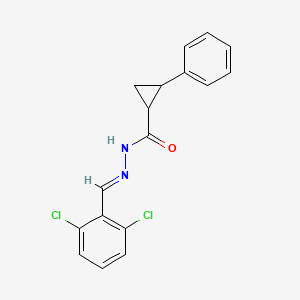 molecular formula C17H14Cl2N2O B3865967 N'-(2,6-dichlorobenzylidene)-2-phenylcyclopropanecarbohydrazide 