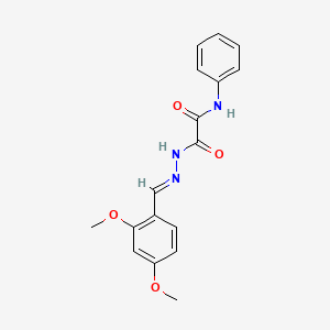 molecular formula C17H17N3O4 B3865974 2-[2-(2,4-dimethoxybenzylidene)hydrazino]-2-oxo-N-phenylacetamide 