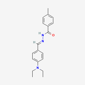 molecular formula C19H23N3O B3865985 N'-[4-(diethylamino)benzylidene]-4-methylbenzohydrazide 