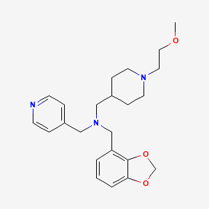 molecular formula C23H31N3O3 B3865991 (1,3-benzodioxol-4-ylmethyl){[1-(2-methoxyethyl)-4-piperidinyl]methyl}(4-pyridinylmethyl)amine 
