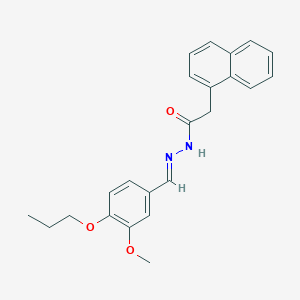 molecular formula C23H24N2O3 B386600 N'-(3-methoxy-4-propoxybenzylidene)-2-(1-naphthyl)acetohydrazide 