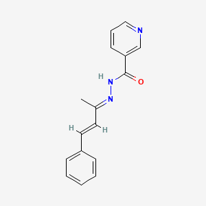 molecular formula C16H15N3O B3866007 N'-(1-methyl-3-phenyl-2-propen-1-ylidene)nicotinohydrazide 