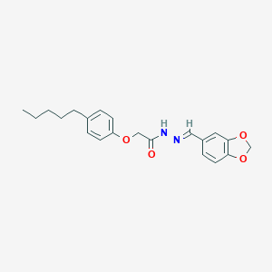 N'-(1,3-benzodioxol-5-ylmethylene)-2-(4-pentylphenoxy)acetohydrazide