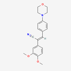 molecular formula C21H22N2O3 B3866020 2-(3,4-dimethoxyphenyl)-3-[4-(4-morpholinyl)phenyl]acrylonitrile 
