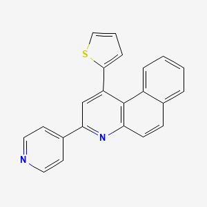 molecular formula C22H14N2S B3866028 3-(4-pyridinyl)-1-(2-thienyl)benzo[f]quinoline 
