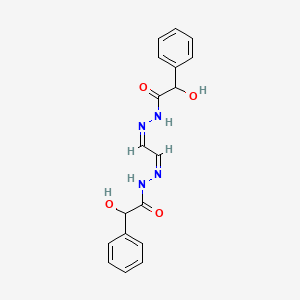 molecular formula C18H18N4O4 B3866036 N',N''-1,2-ethanediylidenebis(2-hydroxy-2-phenylacetohydrazide) 