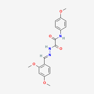 molecular formula C18H19N3O5 B3866038 2-[2-(2,4-dimethoxybenzylidene)hydrazino]-N-(4-methoxyphenyl)-2-oxoacetamide 