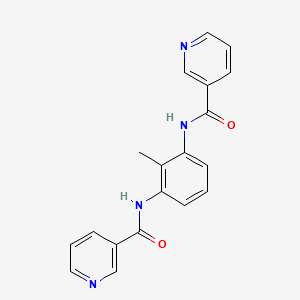 molecular formula C19H16N4O2 B3866044 N,N'-(2-methyl-1,3-phenylene)dinicotinamide 