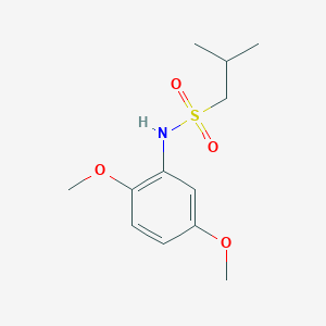 molecular formula C12H19NO4S B3866056 N-(2,5-dimethoxyphenyl)-2-methyl-1-propanesulfonamide 