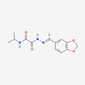 molecular formula C13H15N3O4 B3866066 2-[2-(1,3-benzodioxol-5-ylmethylene)hydrazino]-N-isopropyl-2-oxoacetamide 