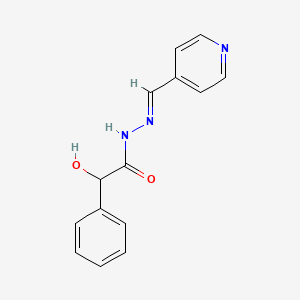 molecular formula C14H13N3O2 B3866068 2-hydroxy-2-phenyl-N'-(4-pyridinylmethylene)acetohydrazide 