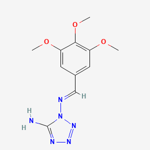 molecular formula C11H14N6O3 B3866092 N~1~-(3,4,5-trimethoxybenzylidene)-1H-tetrazole-1,5-diamine 