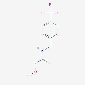 molecular formula C12H16F3NO B3866104 (2-methoxy-1-methylethyl)[4-(trifluoromethyl)benzyl]amine 