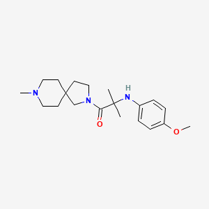 molecular formula C20H31N3O2 B3866109 N-[1,1-dimethyl-2-(8-methyl-2,8-diazaspiro[4.5]dec-2-yl)-2-oxoethyl]-4-methoxyaniline 