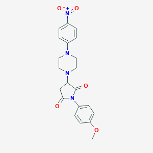 1-(4-Methoxyphenyl)-3-[4-(4-nitrophenyl)piperazin-1-yl]pyrrolidine-2,5-dione