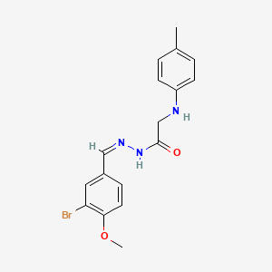 molecular formula C17H18BrN3O2 B3866115 N'-(3-bromo-4-methoxybenzylidene)-2-[(4-methylphenyl)amino]acetohydrazide 