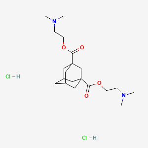 molecular formula C20H36Cl2N2O4 B3866128 bis[2-(dimethylamino)ethyl] 1,3-adamantanedicarboxylate dihydrochloride 