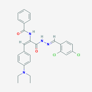N-{1-{[2-(2,4-dichlorobenzylidene)hydrazino]carbonyl}-2-[4-(diethylamino)phenyl]vinyl}benzamide