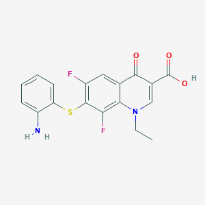 molecular formula C18H14F2N2O3S B3866131 7-[(2-aminophenyl)thio]-1-ethyl-6,8-difluoro-4-oxo-1,4-dihydro-3-quinolinecarboxylic acid 