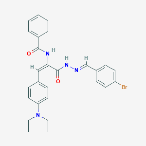 N-{1-{[2-(4-bromobenzylidene)hydrazino]carbonyl}-2-[4-(diethylamino)phenyl]vinyl}benzamide
