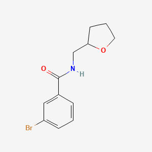molecular formula C12H14BrNO2 B3866156 3-bromo-N-(tetrahydro-2-furanylmethyl)benzamide 