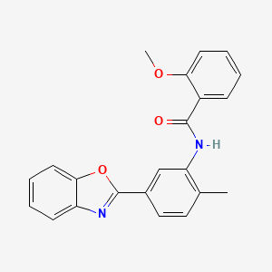 molecular formula C22H18N2O3 B3866164 N-[5-(1,3-benzoxazol-2-yl)-2-methylphenyl]-2-methoxybenzamide 