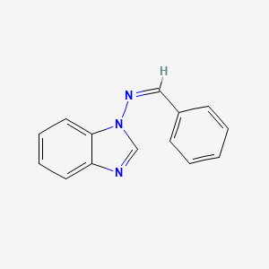molecular formula C14H11N3 B3866172 N-亚苄基-1H-苯并咪唑-1-胺 
