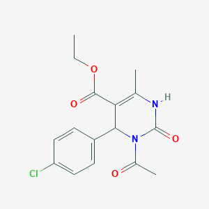 molecular formula C16H17ClN2O4 B3866186 ethyl 3-acetyl-4-(4-chlorophenyl)-6-methyl-2-oxo-1,2,3,4-tetrahydro-5-pyrimidinecarboxylate 