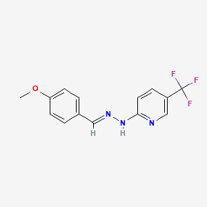 molecular formula C14H12F3N3O B3866188 4-methoxybenzaldehyde [5-(trifluoromethyl)-2-pyridinyl]hydrazone 
