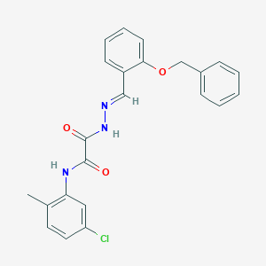 molecular formula C23H20ClN3O3 B386619 2-{2-[2-(benzyloxy)benzylidene]hydrazino}-N-(5-chloro-2-methylphenyl)-2-oxoacetamide 