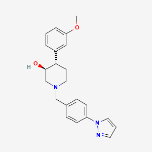 molecular formula C22H25N3O2 B3866195 (3S*,4S*)-4-(3-methoxyphenyl)-1-[4-(1H-pyrazol-1-yl)benzyl]piperidin-3-ol 