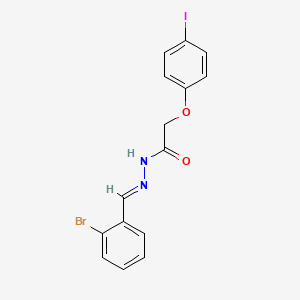 molecular formula C15H12BrIN2O2 B3866213 N'-(2-bromobenzylidene)-2-(4-iodophenoxy)acetohydrazide 