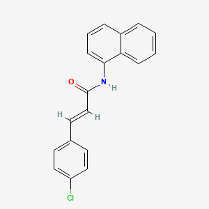 molecular formula C19H14ClNO B3866219 3-(4-chlorophenyl)-N-1-naphthylacrylamide 