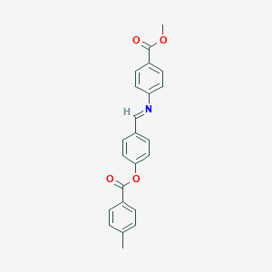molecular formula C23H19NO4 B386623 4-({[4-(Methoxycarbonyl)phenyl]imino}methyl)phenyl 4-methylbenzoate 