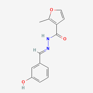 molecular formula C13H12N2O3 B3866232 N'-(3-hydroxybenzylidene)-2-methyl-3-furohydrazide 