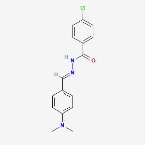 molecular formula C16H16ClN3O B3866240 4-chloro-N'-[4-(dimethylamino)benzylidene]benzohydrazide 