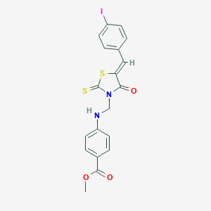 Methyl 4-({[5-(4-iodobenzylidene)-4-oxo-2-thioxo-1,3-thiazolidin-3-yl]methyl}amino)benzoate