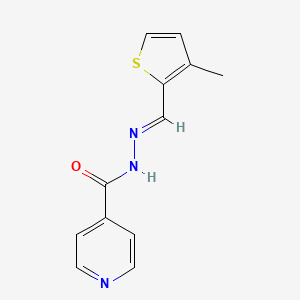 molecular formula C12H11N3OS B3866262 N'-[(3-methyl-2-thienyl)methylene]isonicotinohydrazide 