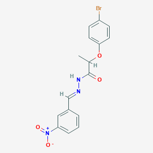 molecular formula C16H14BrN3O4 B3866272 2-(4-bromophenoxy)-N'-(3-nitrobenzylidene)propanohydrazide CAS No. 303087-03-8